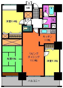 カムザ・スクエア八千代緑が丘タワーズ(3LDK/22階)の間取り写真
