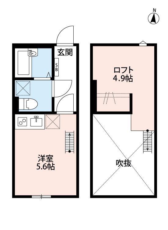 プレミアハイツ六町(ワンルーム/1階)の間取り写真