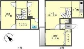 シャイニングドリーム八軒(2LDK/2階)の間取り写真