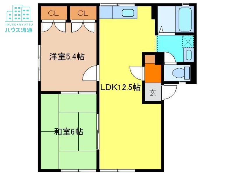 シーサイドヴィラ(2LDK/2階)の間取り写真
