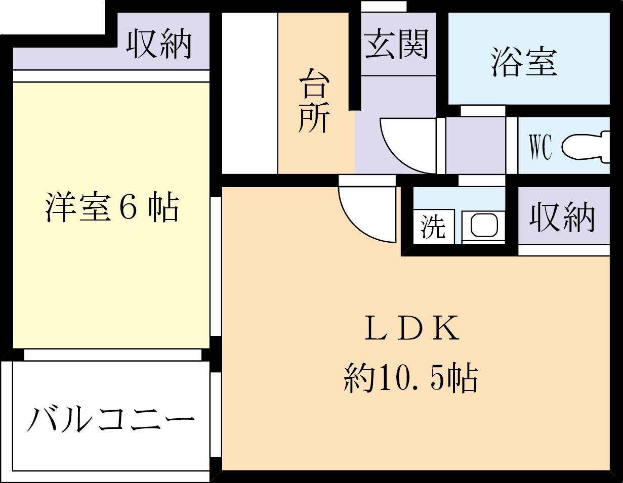 ルネサーティーン(1LDK/1階)の間取り写真