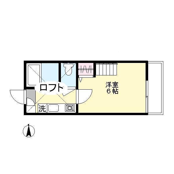 ショコラ3(1K/1階)の間取り写真