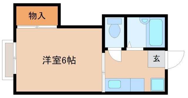 コーポサンライズB(1K/2階)の間取り写真