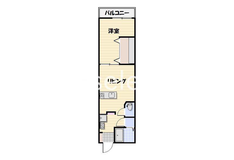 LIKES葛城(1LDK/3階)の間取り写真