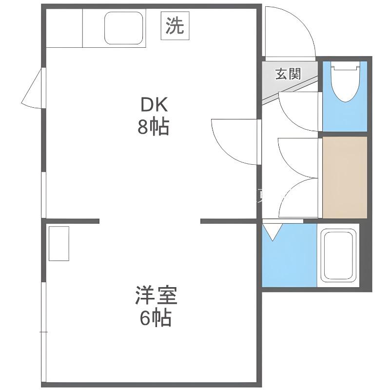 キラメック409(1LDK/2階)の間取り写真