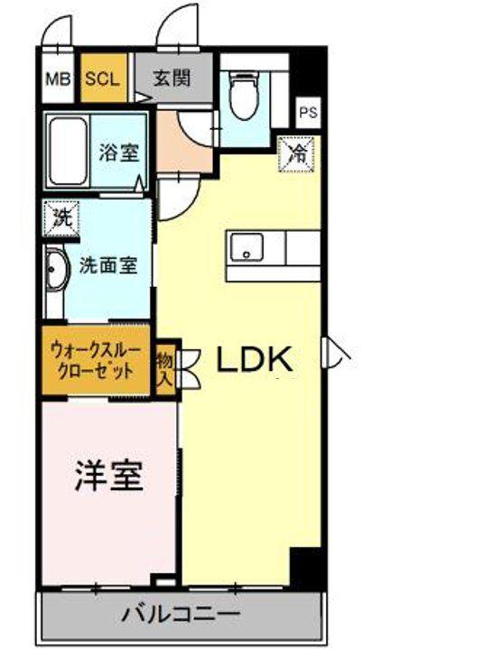セレース川崎大師(1LDK/2階)の間取り写真
