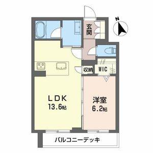 シャーメゾン本郷(1LDK/1階)の間取り写真