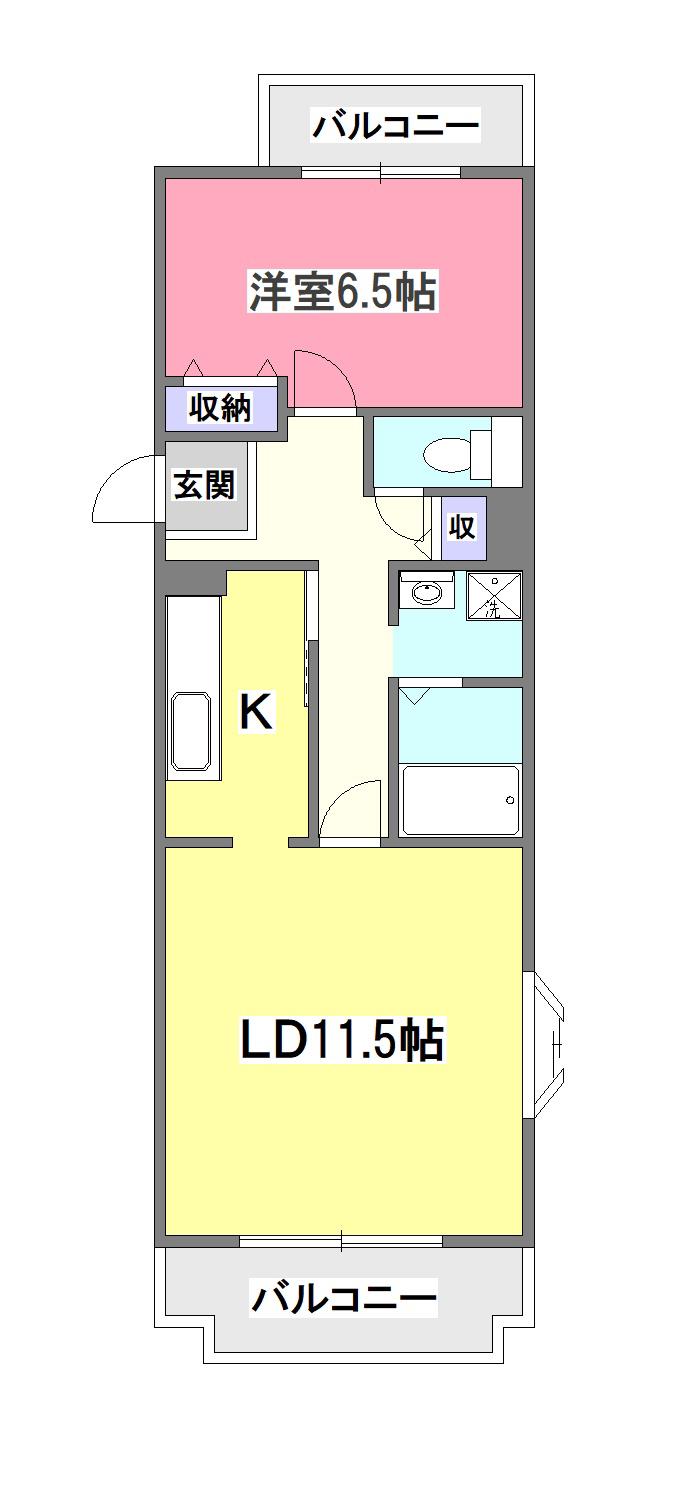 コーポレート東所沢I(1LDK/2階)の間取り写真