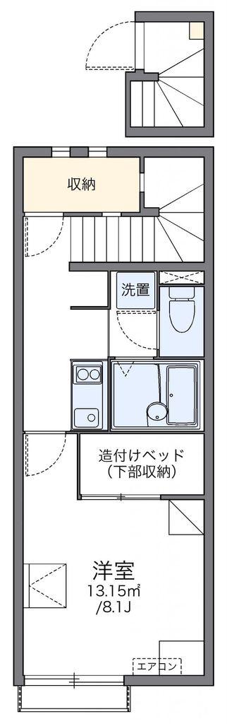 レオネクスト壽アモーレ(1K/2階)の間取り写真