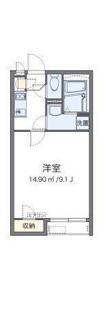 クレイノサンライト緑ケ丘(1K/1階)の間取り写真