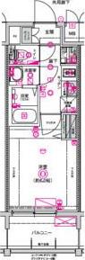 CREST TAPP浅間町(1K/9階)の間取り写真