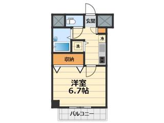 ラ・シード八王子(1K/5階)の間取り写真