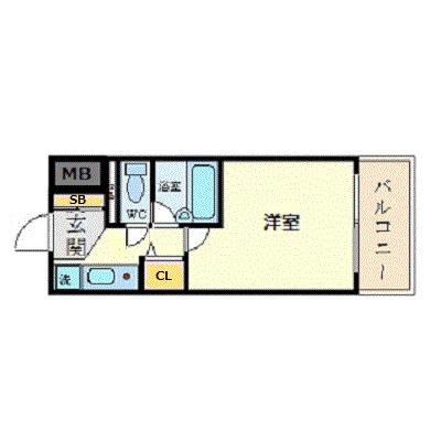 エスリード梅田新道第2(1K/9階)の間取り写真