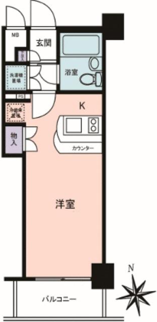 ワコーレ川口III(1K/5階)の間取り写真