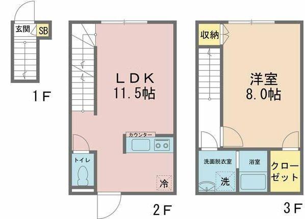 カインドネス南砂町(1LDK/1階)の間取り写真