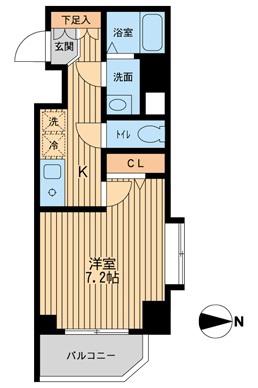 ドゥーエ東陽町(1K/5階)の間取り写真
