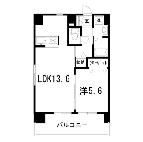 エルフィーノII(1LDK/3階)の間取り写真