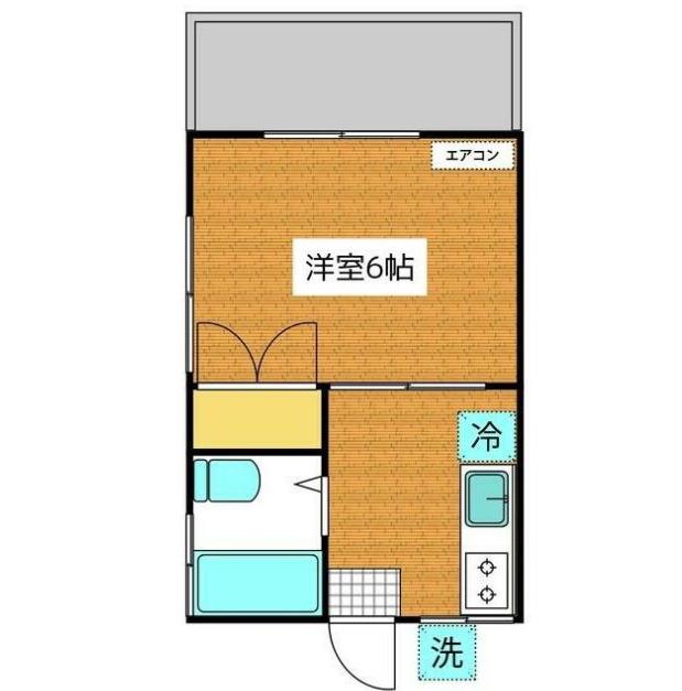 ハイム真間下(1K/1階)の間取り写真