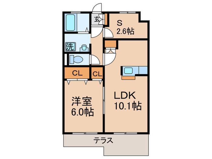 イーストコート(1SLDK/1階)の間取り写真