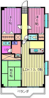 シャルマン5(3LDK/3階)の間取り写真