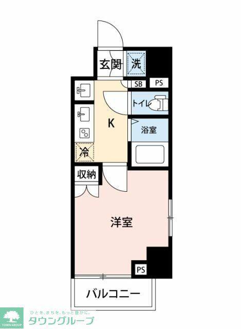 ルーブル高津(1K/2階)の間取り写真