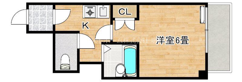 クリアサカイ II(1K/2階)の間取り写真