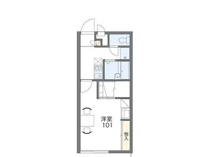 レオパレス藤A(1K/2階)の間取り写真