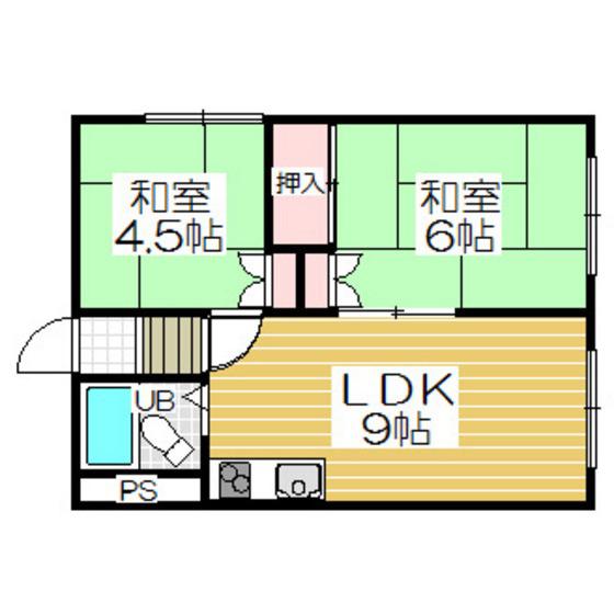 仙石マンション(2DK/3階)の間取り写真