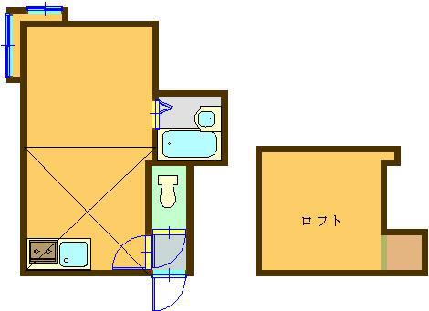 ティアラ平岸Gパレス(1DK/3階)の間取り写真