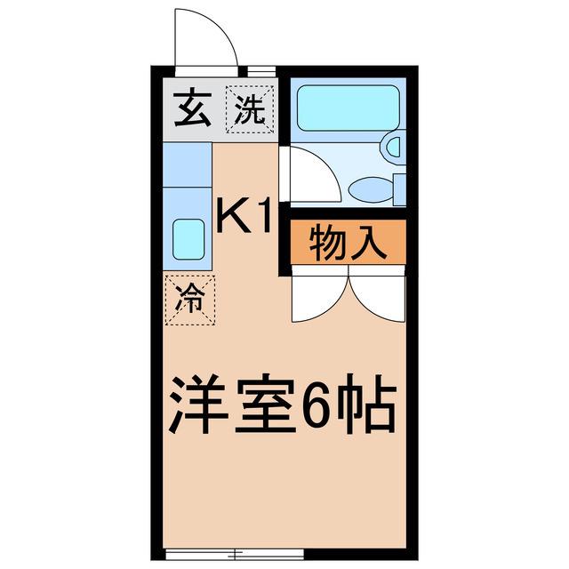 ハイツ古沢(1K/1階)の間取り写真