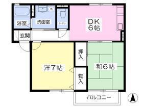リバーサイド・アイルB(2DK/2階)の間取り写真