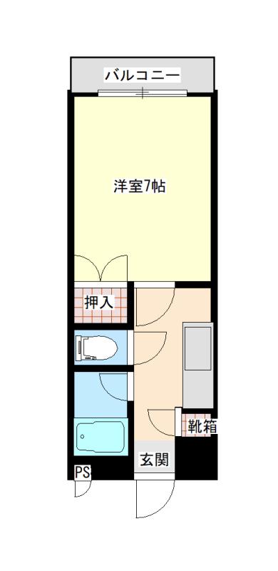 YARD HOUSE 17(1K/2階)の間取り写真