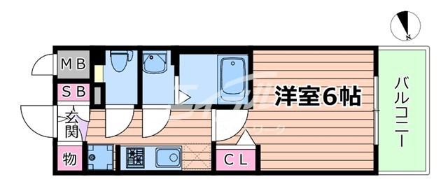 プレサンス野江内代ペルティエ(1K/11階)の間取り写真