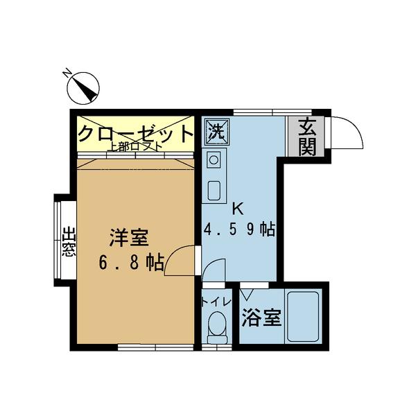 エステート松島(1K/2階)の間取り写真
