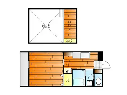 ベルドミールI(1K/4階)の間取り写真