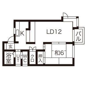 タウンハウスヨシダA(1LDK/2階)の間取り写真