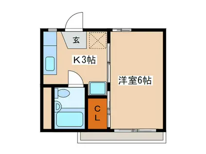 サーティワンハイツ(1K/2階)の間取り写真