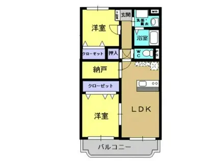 サンライズKIII(2LDK/2階)の間取り写真