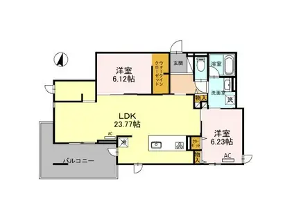 D-ROOMさくら(2LDK/2階)の間取り写真