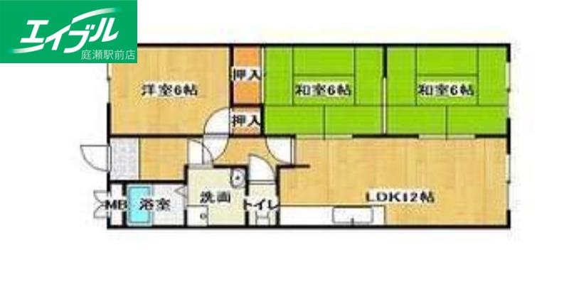 永信マンション(3LDK/3階)の間取り写真