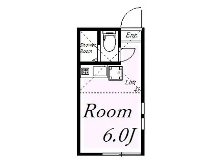 ユナイト鶴見カテドラルの杜(ワンルーム/2階)の間取り写真