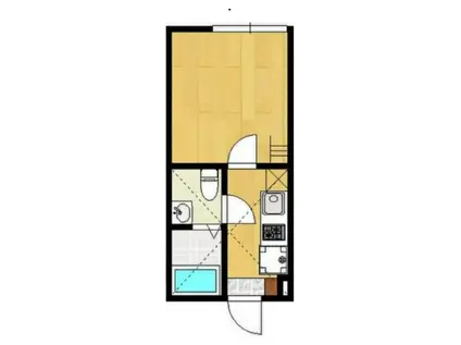 アザーレ・パッシオ生田B(1K/2階)の間取り写真