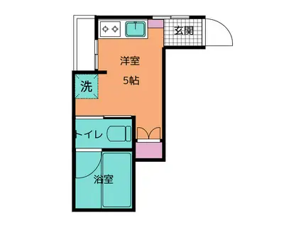 シエルアビタシオン(ワンルーム/1階)の間取り写真