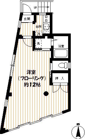 経堂Kビル(1K/3階)の間取り写真