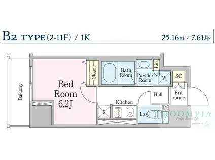レジディア笹塚III(1K/3階)の間取り写真