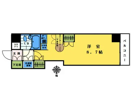 ワコーレ大島(ワンルーム/2階)の間取り写真