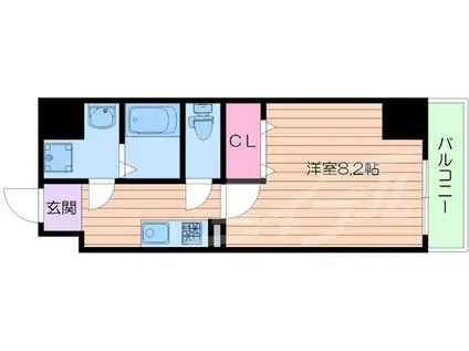 イデアル城東(1K/2階)の間取り写真