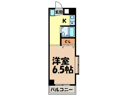 ガーデンパレス桜山(1K/4階)の間取り写真