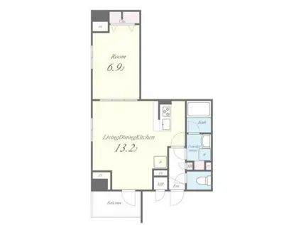 ジェーピーティーレジデンス(1LDK/2階)の間取り写真