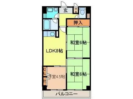 シャルマンシェソワ(3LDK/3階)の間取り写真